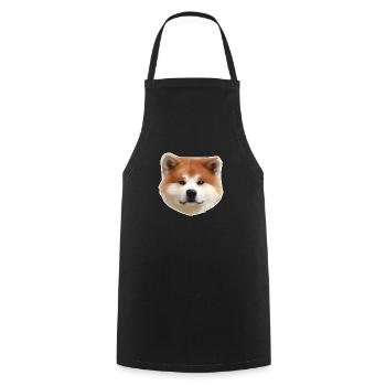 Akita Inu - Kochschürze - Schwarz - Vorne - AI Model Male 185 dark (185cm)
