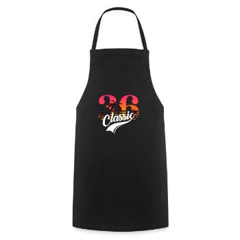 Vintage 1936-36th anniversary - Cooking Apron - black - Front - AI Model Male 185 dark (185cm)