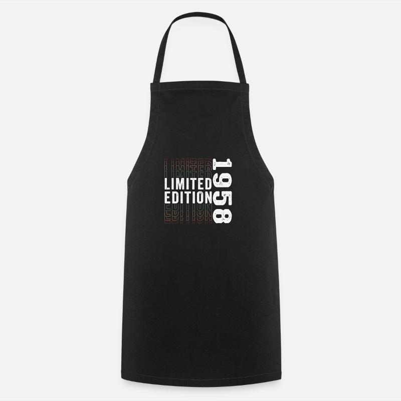 Édition limitée 1958 - génial 65e anniversaire - Tablier de cuisine - noir
