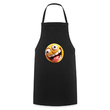 Mentally Unbalanced grimace XXX - Cooking Apron - black - Front - AI Model Male 185 dark (185cm)