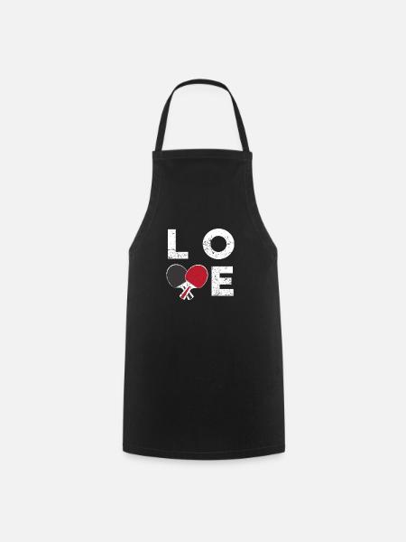 Liebe Ping-Pong - Kochschürze - Schwarz