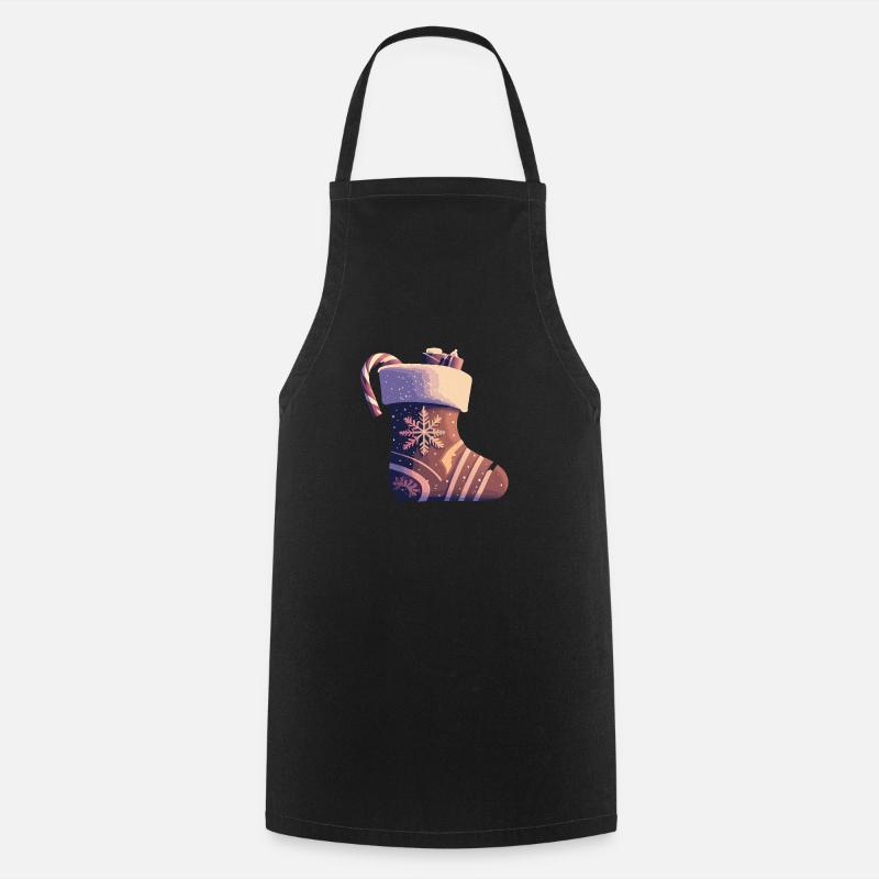 Christmas stocking - Cooking Apron - black