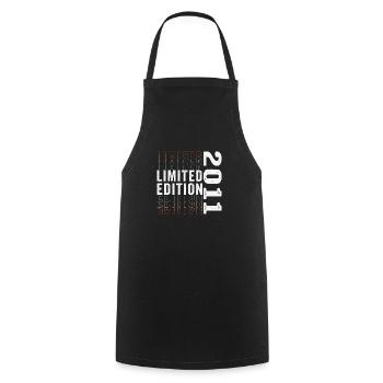 Édition limitée 2011 - Génial 12e anniversaire - Tablier de cuisine - noir - Devant - AI Model Male 185 dark (185cm)