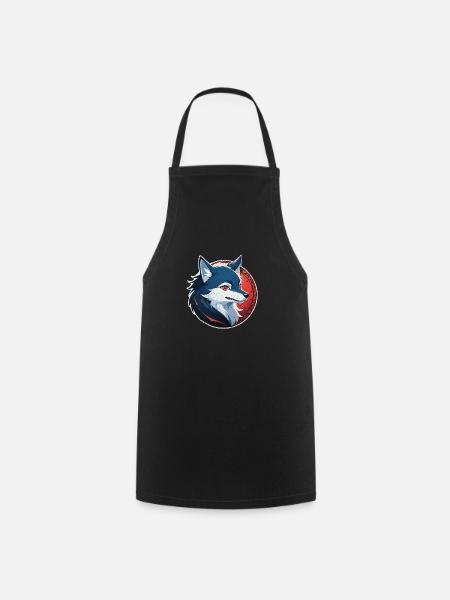 Wolf Tattoo - Kochschürze - Schwarz
