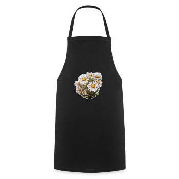 Gänseblümchen - Kochschürze - Schwarz - Vorne - AI Model Male 185 dark (185cm)