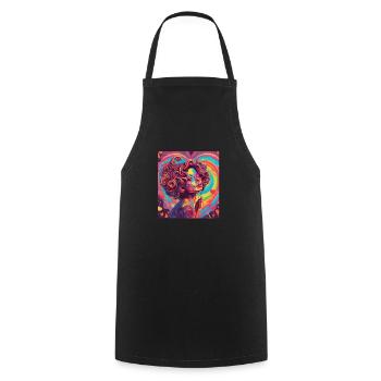 Aesthetics Women - Cooking Apron - black - Front - AI Model Male 185 dark (185cm)