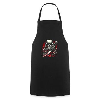 La Faucheuse - Tablier de cuisine - noir - Devant - AI Model Male 185 dark (185cm)