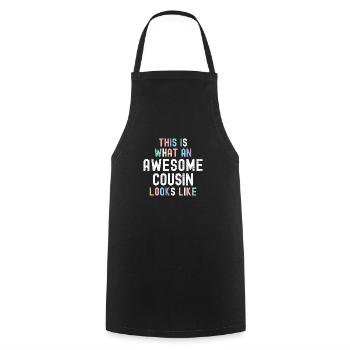 Voici à quoi ressemble un cousin génial - Best - Tablier de cuisine - noir - Devant - AI Model Male 185 dark (185cm)