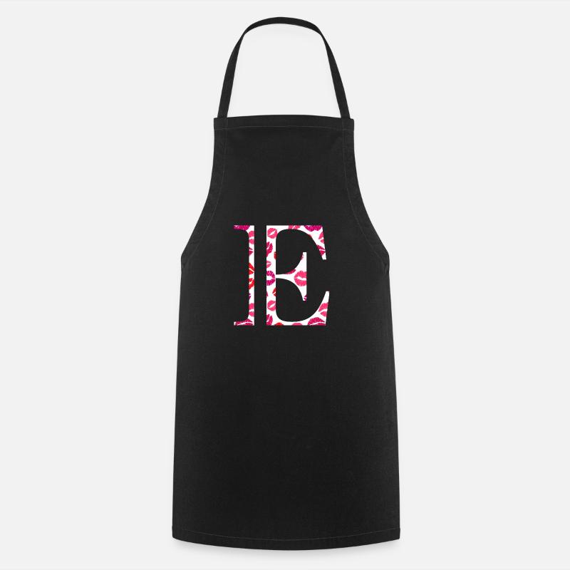 Lettre e bisous - Tablier de cuisine - noir