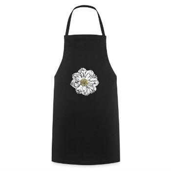 Blume weiß weiße Blumen Geschenk Muttertag Mutter - Kochschürze - Schwarz - Vorne - AI Model Male 185 dark (185cm)