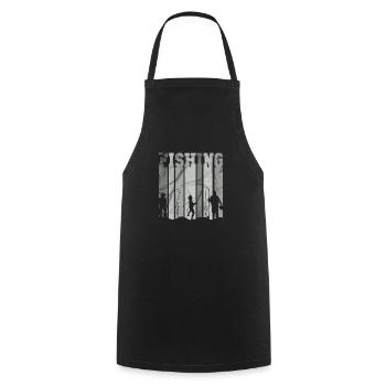 fish, fish, fishing, lake, sea, fishing, fauna, exotic - Cooking Apron - black - Front - AI Model Male 185 dark (185cm)
