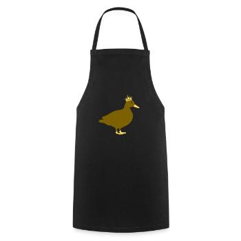 ente comic king - Kochschürze - Schwarz - Vorne - AI Model Male 185 dark (185cm)