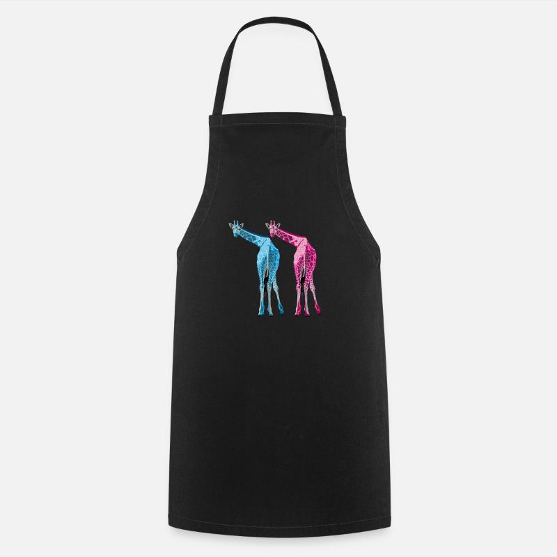 Giraffes let it rip - Cooking Apron - black