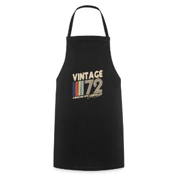 1972 - Cooking Apron - black - Front - AI Model Male 185 dark (185cm)