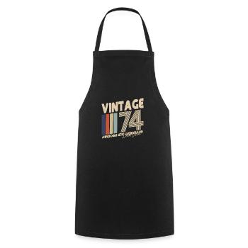 1974 - Cooking Apron - black - Front - AI Model Male 185 dark (185cm)