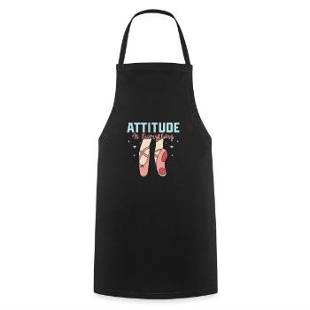 L’attitude est tout dans la danse classique - Tablier de cuisine - noir - Devant - AI Model Male 185 dark (185cm)