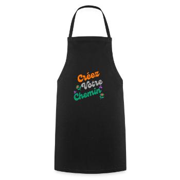 The path of creativity - Cooking Apron - black - Front - AI Model Male 185 dark (185cm)