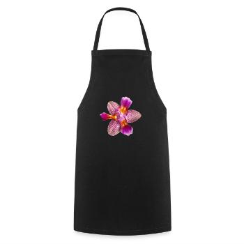 Phalaenopsis Joie Conte de fées pélorique Fleur d’orchidée - Tablier de cuisine - noir - Devant - AI Model Male 185 dark (185cm)