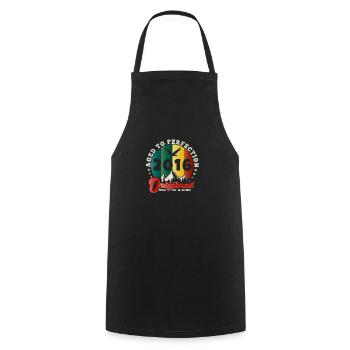 Vintage Birthday 2016 - Retro Gift Idea 2016 - Cooking Apron - black - Front - AI Model Male 185 dark (185cm)