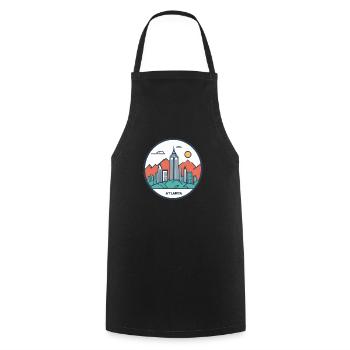 Atlanta Georgia Geschenk Geschenkidee - Kochschürze - Schwarz - Vorne - AI Model Male 185 dark (185cm)