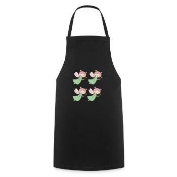 Fee 4fold - Cooking Apron - black - Front - AI Model Male 185 dark (185cm)