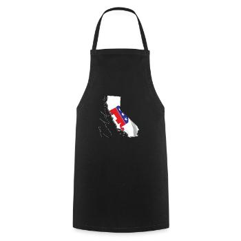 Republican Flag in California State Map CA - Cooking Apron - black - Front - AI Model Male 185 dark (185cm)