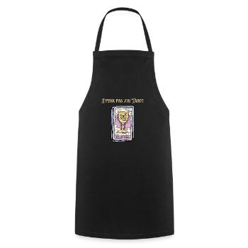 I Can't I Have Tarot Humor Gift Cart Player - Kochschürze - Schwarz - Vorne - AI Model Male 185 dark (185cm)
