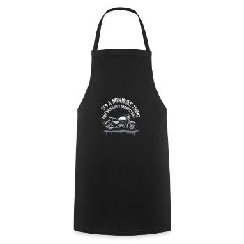 Small bikes, big fun - Cooking Apron - black - Front - AI Model Male 185 dark (185cm)