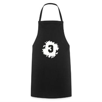 3 gouttes - Tablier de cuisine - noir - Devant - AI Model Male 185 dark (185cm)