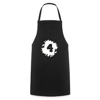 4 gouttes - Tablier de cuisine - noir - Devant - AI Model Male 185 dark (185cm)