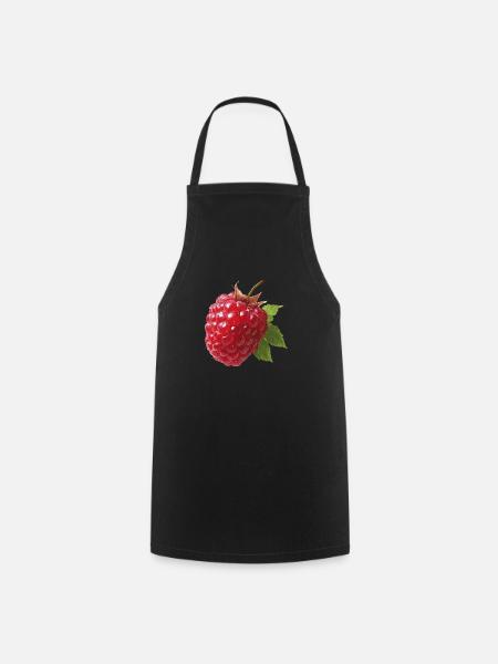 rote Himbeere - Kochschürze - Schwarz