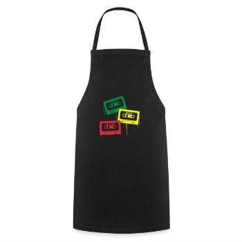 Roots, rock, reggae - Cooking Apron - black - Front - AI Model Male 185 dark (185cm)