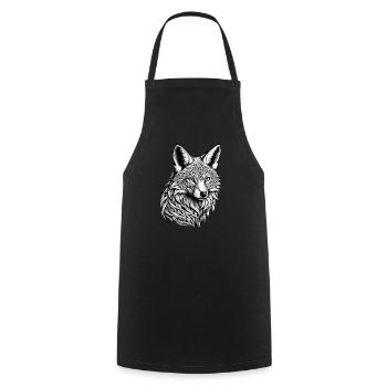 Keltischer Fuchs - Kochschürze - Schwarz - Vorne - AI Model Male 185 dark (185cm)