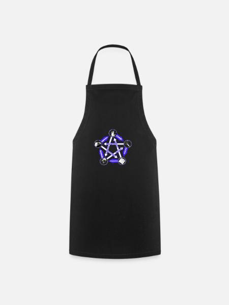 pierre papier ciseau lézard spock by customstyle - Tablier de cuisine - noir