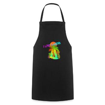 Caribbean Love - Cooking Apron - black - Front - AI Model Male 185 dark (185cm)