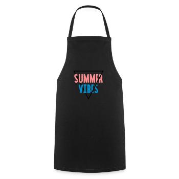 Summer Vibes - Triangle - Kochschürze - Schwarz - Vorne - AI Model Male 185 dark (185cm)