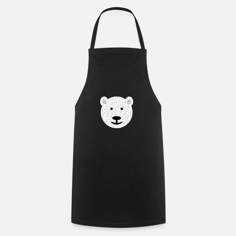 Bear Face Bear - Cooking Apron - black