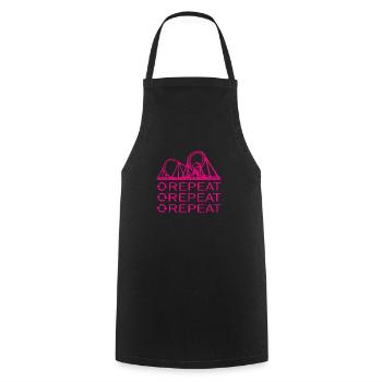 Rollercoaster Roller Coaster - Cooking Apron - black - Front - AI Model Male 185 dark (185cm)