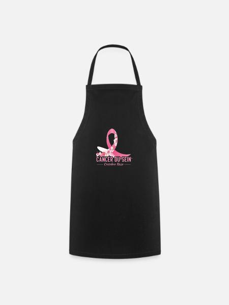 Cancer Du Sein Octobre Rose Cadeau Humour - Tablier de cuisine - noir