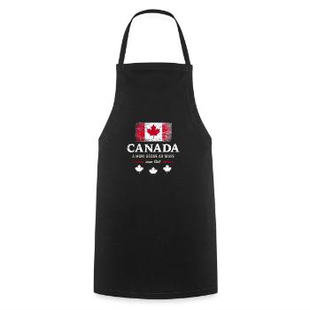 Canada Flag Canada North America Maple Leaf Flag - Cooking Apron - black - Front - AI Model Male 185 dark (185cm)