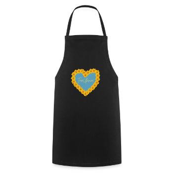Free Ukraine - Cooking Apron - black - Front - AI Model Male 185 dark (185cm)