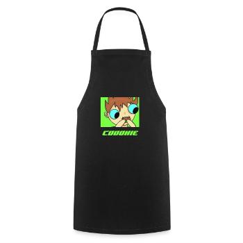 coookie1 - Kochschürze - Schwarz - Vorne - AI Model Male 185 dark (185cm)