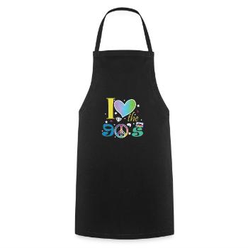 Proverbes des années 1990 Idée cadeau des années 90 - Tablier de cuisine - noir - Devant - AI Model Male 185 dark (185cm)
