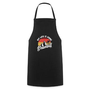 Ma vie est en train de dégringoler - Tablier de cuisine - noir - Devant - AI Model Male 185 dark (185cm)