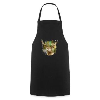 Cerf - Tablier de cuisine - noir - Devant - AI Model Male 185 dark (185cm)