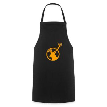 Cerf - Tablier de cuisine - noir - Devant - AI Model Male 185 dark (185cm)
