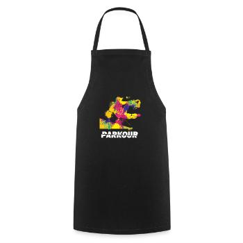 Freies Laufen - Kochschürze - Schwarz - Vorne - AI Model Male 185 dark (185cm)