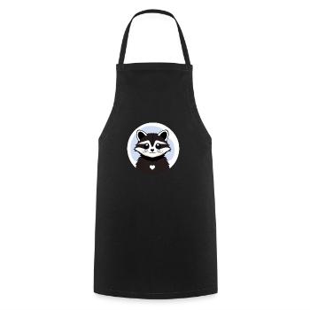 Waschbären süßer Cartoon Waschbär 4 - Kochschürze - Schwarz - Vorne - AI Model Male 185 dark (185cm)