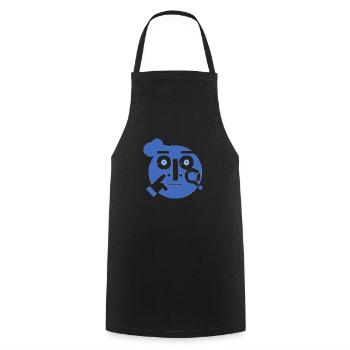 Me with a blue face - Cooking Apron - black - Front - AI Model Male 185 dark (185cm)