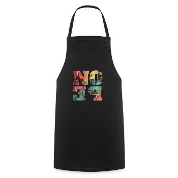 NOPE - don't be a yes-man! - Cooking Apron - black - Front - AI Model Male 185 dark (185cm)